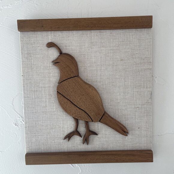 MCM Quail Wood‎ Cutout Art Bird - Picture 3 of 16